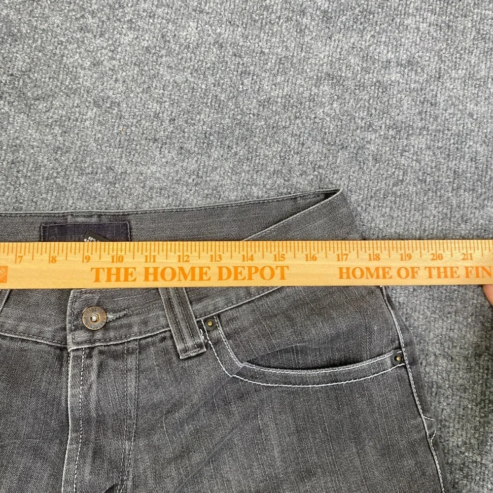 Southpole Mens Denim Jorts 36 Black Y2K Baggy Hip Hop Street Contrast Stitch - Picture 9 of 14